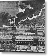 The Burning Of Moscow In 1812 Print Metal Print