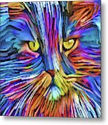 The Cat With The Golden Eyes Metal Print