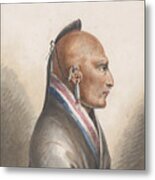 The Chief Of The Little Osages Metal Print
