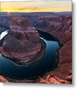 The Classic Sunset Over The Colorado River Metal Print