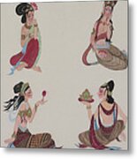 The Court Ladies Of Dunhuang Metal Print