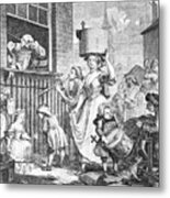 The Enraged Musician By William Hogarth Metal Print