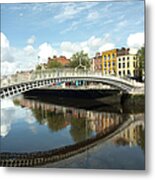 The Famous Hapenny Bridge In Dublin Metal Print