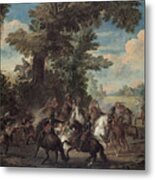 The Fight Between Arquebusiers Metal Print