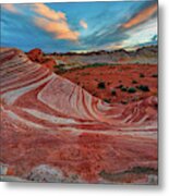 The Fire Wave Metal Print