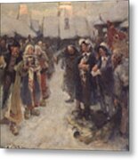 The Foreigners In Muscovy, 1903. Artist Metal Print