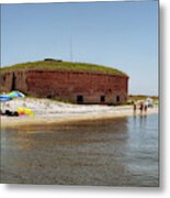 The Fort At Ships Island Metal Print