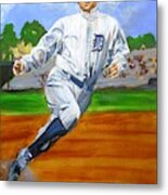 The Greatest Baseball Player In History Ty Cobb Metal Print