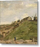 The Hill Of Montmartre With Stone Metal Print