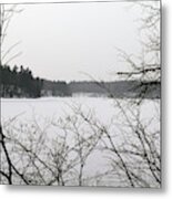 The Ice Across Walden Metal Print