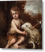 'the Infant Saint John With The Lamb, C. 1655-1670. Metal Print