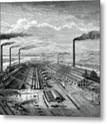 The Iron And Steel Works At Barrow Metal Print