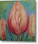 The Lady In The Tulip Metal Print