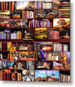 The Library The Golden Travel Section Metal Print