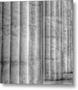 The Lincoln Memorial Washington D. C. - Black And White Abstract Pillars Details 4 Metal Print