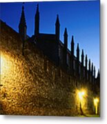 The Medieval Walls And Chapel Tower Of Metal Print