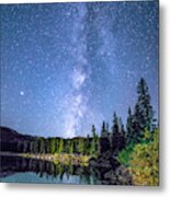 The Milky Way Over Echo Lake Metal Print