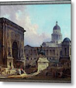 The Monuments Of Paris By Hubert Robert Metal Print