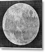 The Moon Engraving 1878 Metal Print