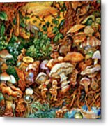 The Mushroom Fairies Metal Print