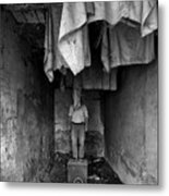 The Mystery Of Clothes Hanging Out Metal Print