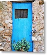 The Old Blue Door Metal Print