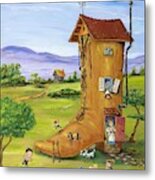 The Old Woman Who Lived In A Shoe Metal Print