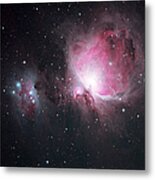 The Orion And The Running Man Nebulae Metal Print