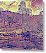 The  Pond  At  Twilight Metal Print