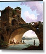 The Ponte Salario By Hubert Robert Metal Print