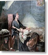 The Poverty-stricken Family, Or Metal Print