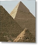 The Pyramids Of Giza, In Giza, Egypt - Metal Print