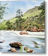 The River Flows Metal Print