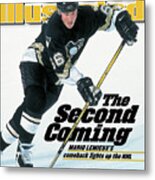 The Second Coming Mario Lemieuxs Comeback Lights Up The Nhl Sports Illustrated Cover Metal Print