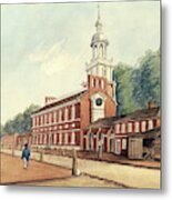 The State House In 1778 Metal Print