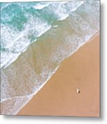 The Surfer And The Sea Metal Print