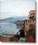The Town Of Sorrento, Italy Hugs The Metal Print
