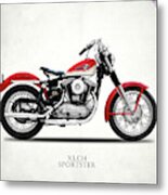 The Vintage Sportster Motorcycle Metal Print