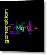 The Who - My Generation Lyrical Cloud Metal Print