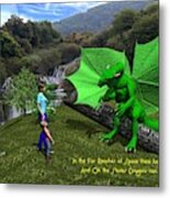 There Be Dragons Metal Print
