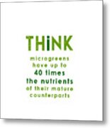 Think Nutrients - Two Greens Metal Print