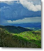 Thunder Mountain Overlook Distant Rain Metal Print