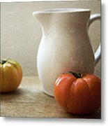 Tomatoes And Jar Metal Print