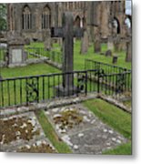 Tombstones And Graves At Elgin Cathedral Metal Print