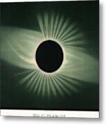 Total Eclipse Of The Sun From The Trouvelot Astronomical Drawings 1881-1882 By E. L. Trouvelot Metal Print