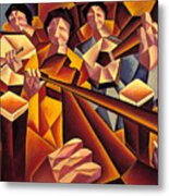 Traditional Irish Music Session  With Structured Musicians Metal Print