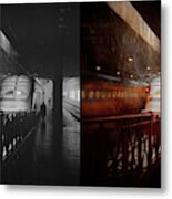 Train - Retro - Last Train Of The Day 1943 - Side By Side Metal Print