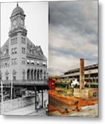Train Station - Richmond Va - The Main Street Station 1905 - Side By Side Metal Print