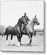 Trainer Tom Smith Leading Seabiscuit Metal Print