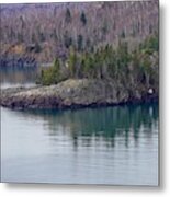 Tranquility In Silver Bay Metal Print
